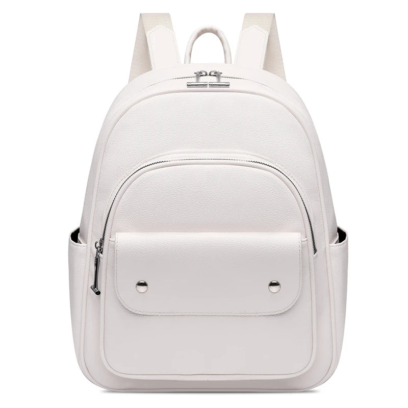 Sac à Dos Simple en Cuir Souple pour Femme