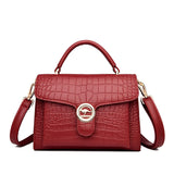 Sac à Main Effet Croco Classique en Cuir de Luxe
