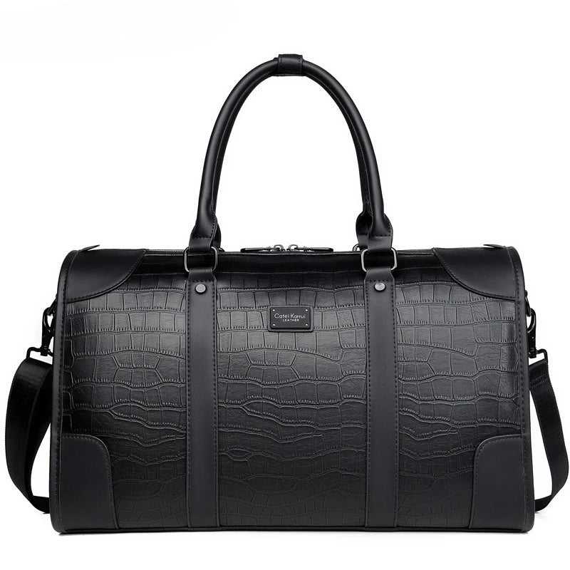 Sac de Voyage à Bandoulière Simple de Luxe en Cuir