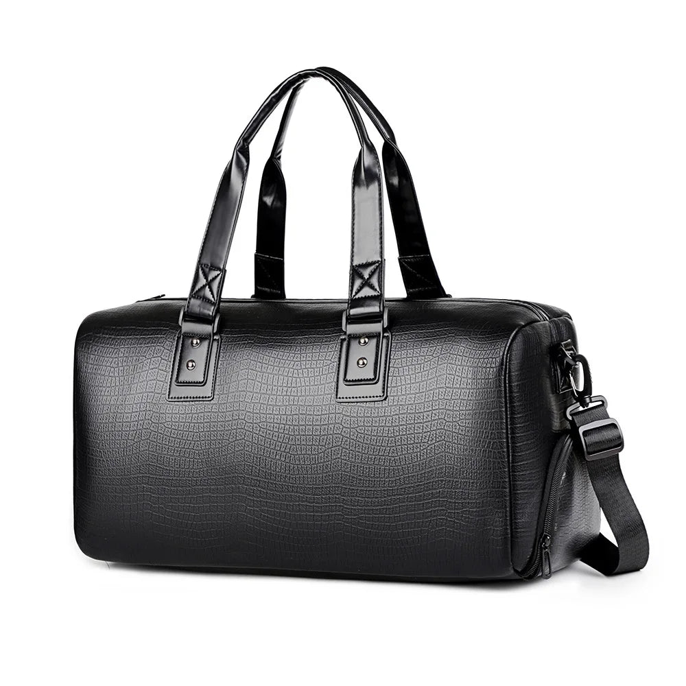 Sac de Voyage à Main Elégant en Cuir de Luxe pour Homme