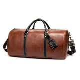 Sac de Voyage à Main Rétro en Cuir de Luxe