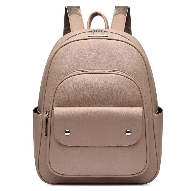 Sac à Dos Simple en Cuir Souple pour Femme