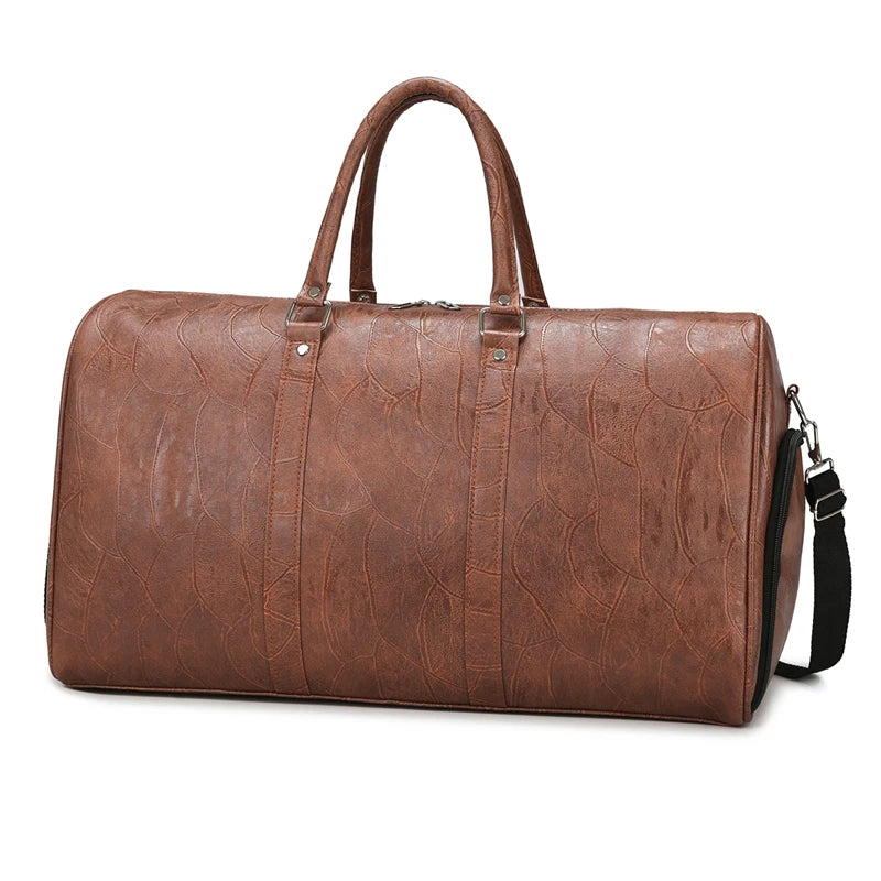 Sac de Voyage Homme en Cuir Léger à Grand Compartiment