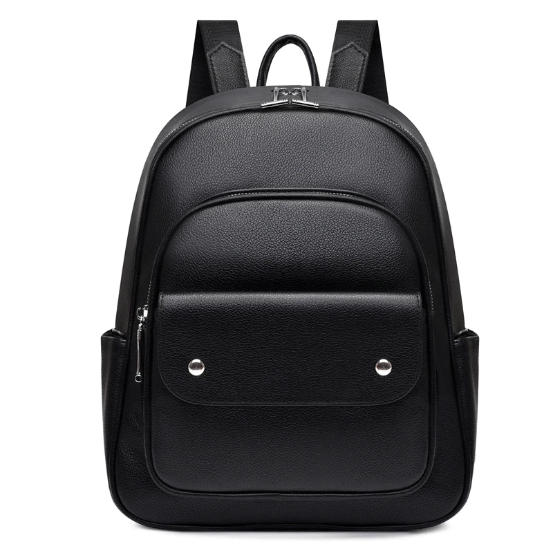 Sac à Dos Simple en Cuir Souple pour Femme