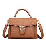 Sac à Main Effet Croco Classique en Cuir de Luxe