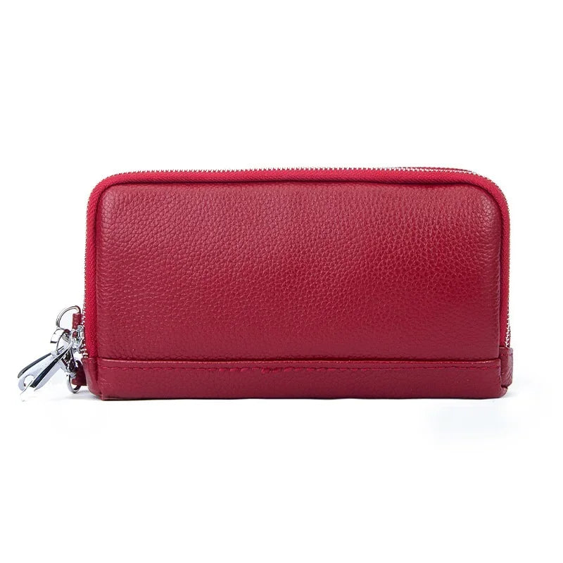 Portefeuille en Cuir Long de Grande Capacité pour Femme