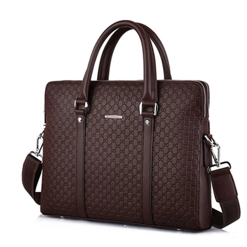 Sac Ordinateur Portable de 14 Pouces en Cuir pour Homme