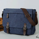 Sac Bandoulière Rétro de Grand Format en Toile pour Homme
