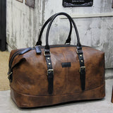 Sac de Voyage à Main Bandoulière Vintage en Cuir Homme