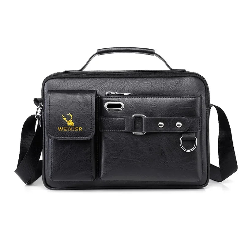 Sac Bandoulière Business avec Poignée en Cuir pour Homme