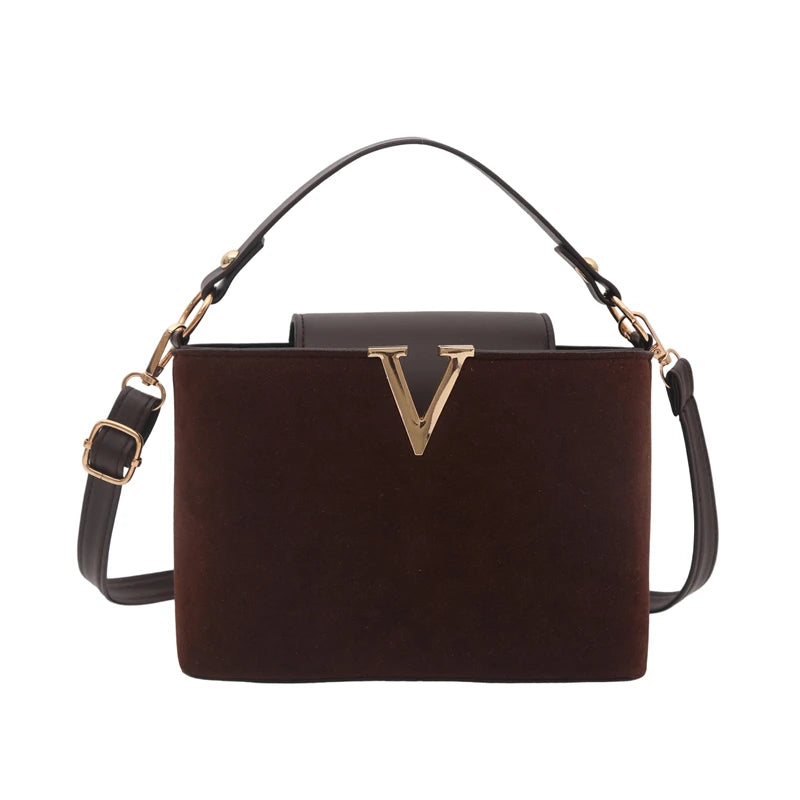 Mini Sac À Main En Daim Avec Bandoulière