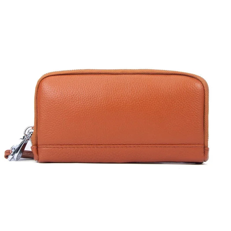 Portefeuille en Cuir Long de Grande Capacité pour Femme