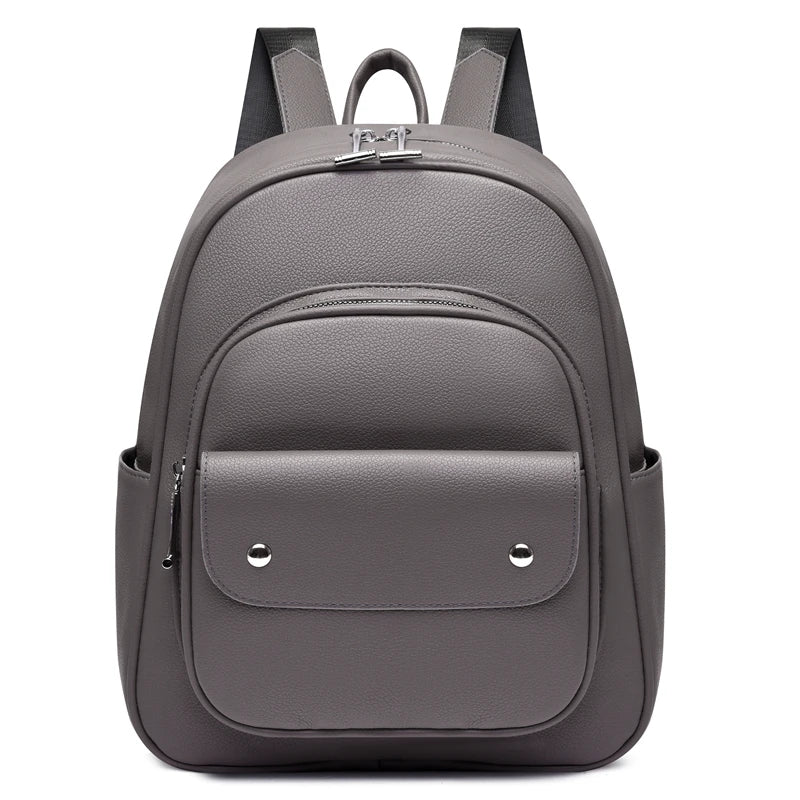 Sac à Dos Simple en Cuir Souple pour Femme
