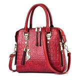 Sac Bandoulière Classique en Cuir à Motif Croco Femme