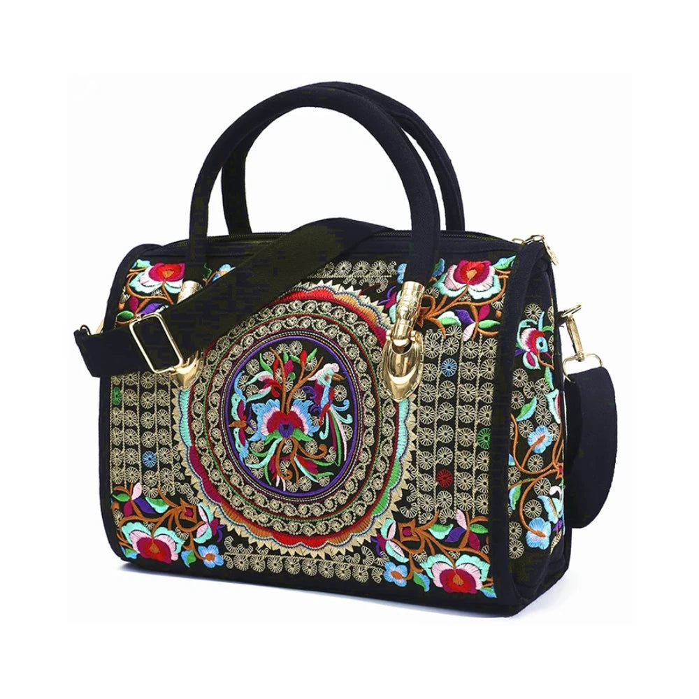 Sac Bandoulière Bohémien en Toile Brodé
