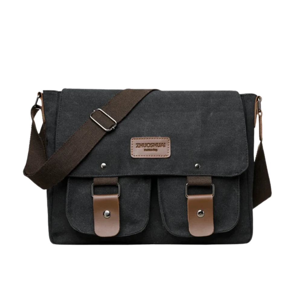 Sac Bandoulière de Grande Capacité en Toile pour Homme