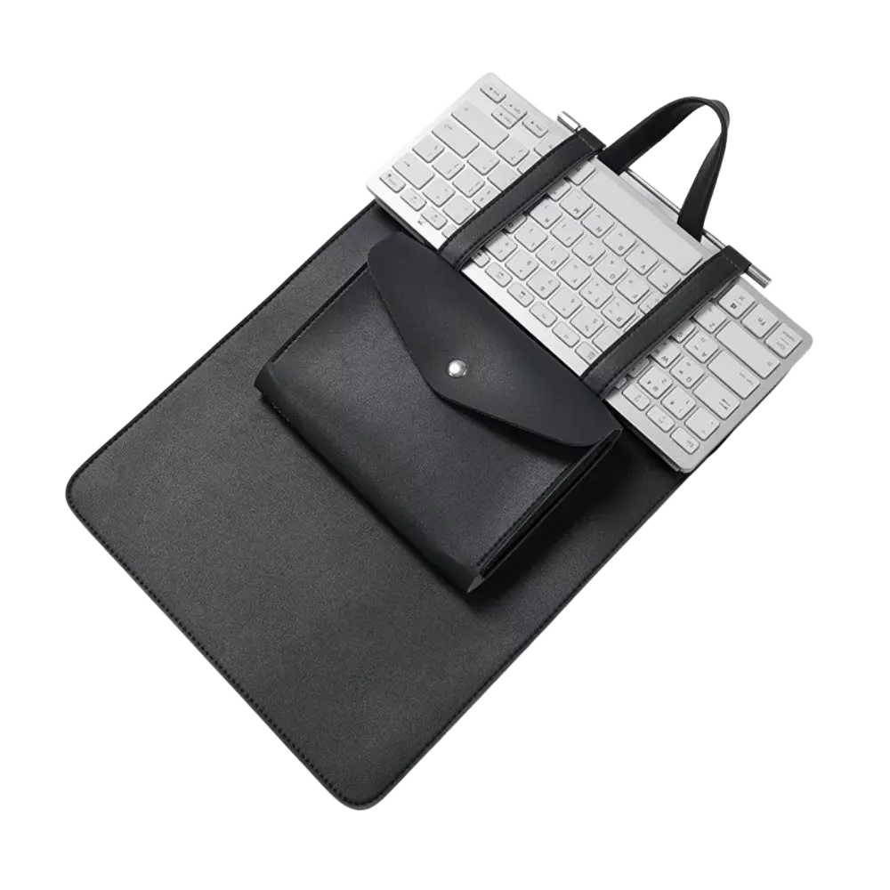 Sac Ordinateur Bandoulière Fin en Cuir Simple