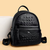 Sac à Dos Effet Croco de Petit Format Chic pour Femme