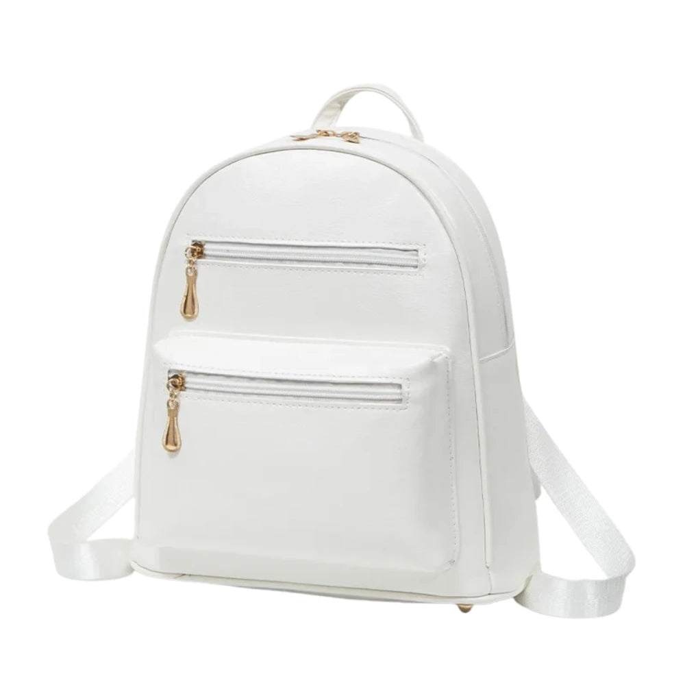 Sac à Dos en Cuir Chic avec Fermeture Éclair pour Femme