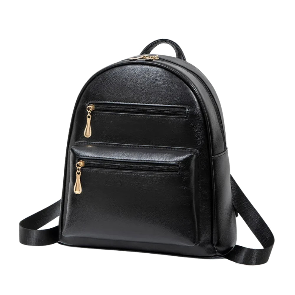 Sac à Dos en Cuir Chic avec Fermeture Éclair pour Femme