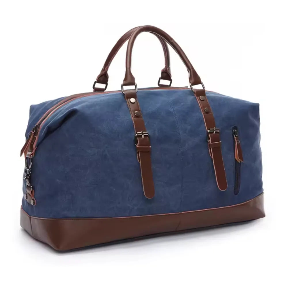 Sac de Voyage à Bandoulière Rétro en Toile Homme