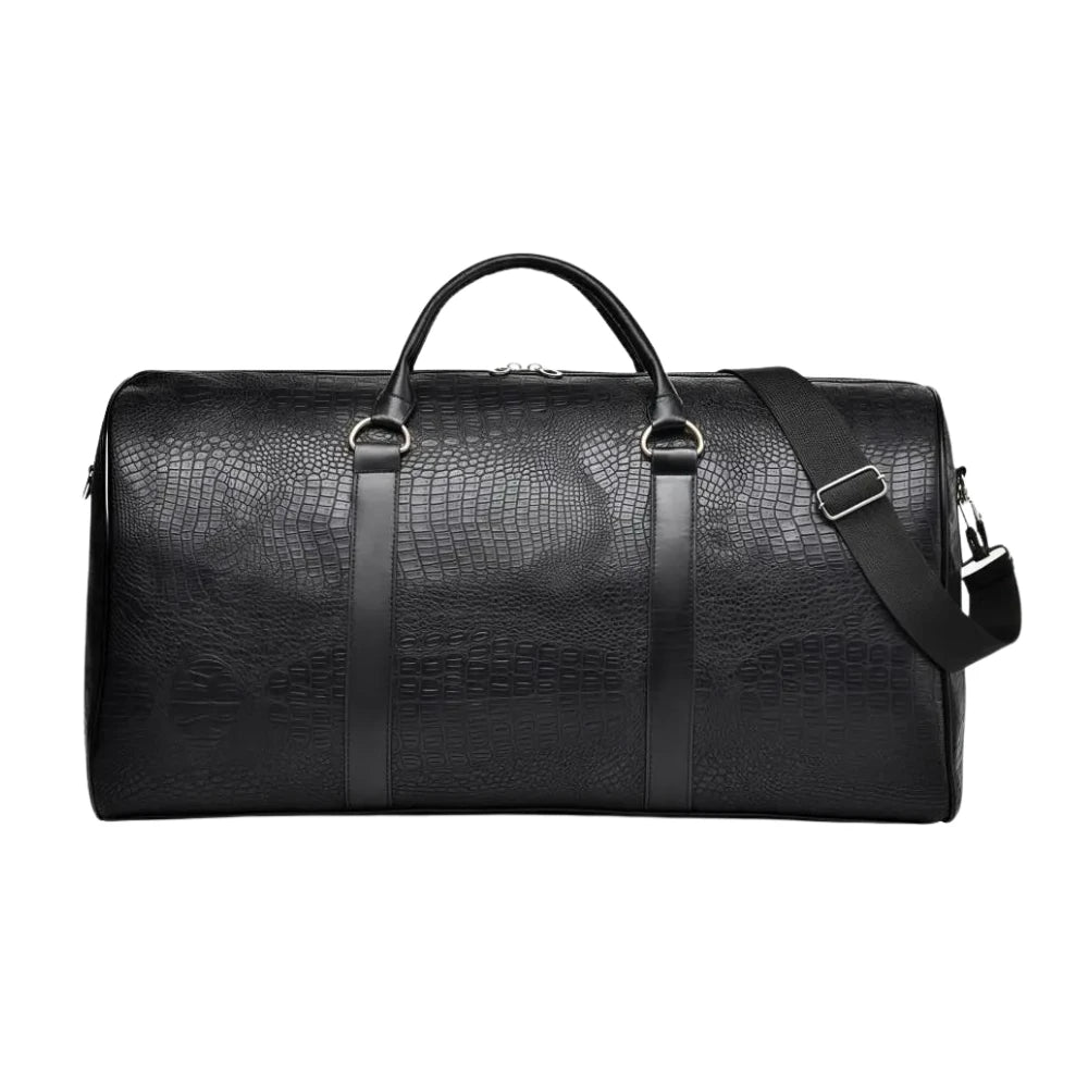 Sac de Voyage à Main en Cuir à Motif Crocodile Femme