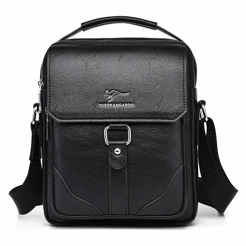 Sac Bandoulière Multipoches en Cuir de Luxe pour Homme