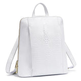 Sac à Dos en Cuir à Motif Croco pour Femme