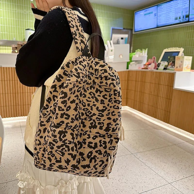 Sac À Dos Léopard Style Urbain