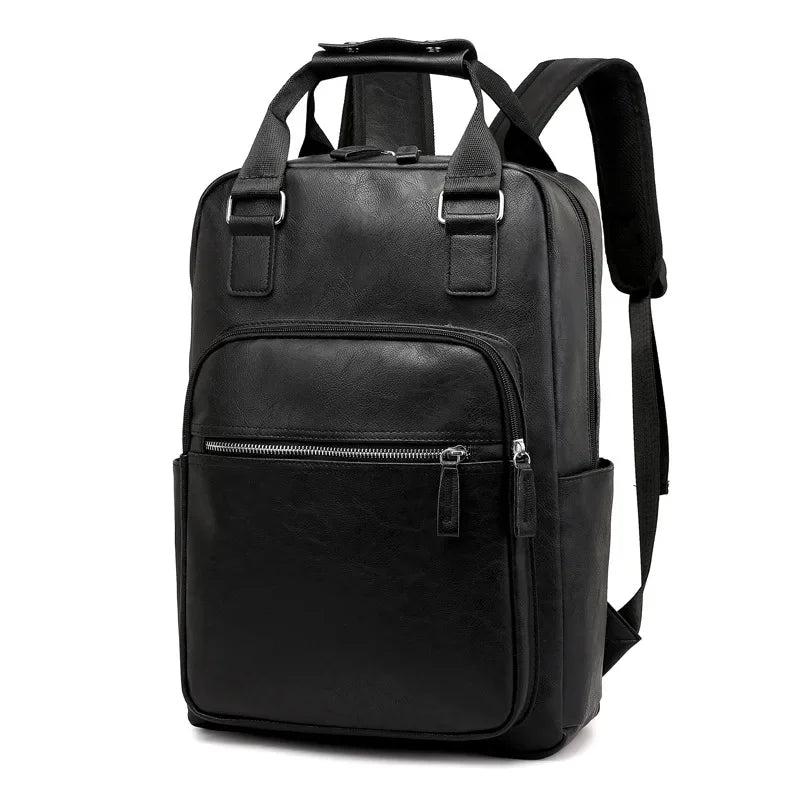 Sac à Dos Style Rétro de Luxe en Cuir Décontracté pour Homme