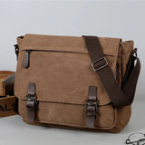 Sac Bandoulière Rétro de Grand Format en Toile pour Homme