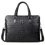 Porte Document à Bandoulière Business en Cuir à Motif Croco
