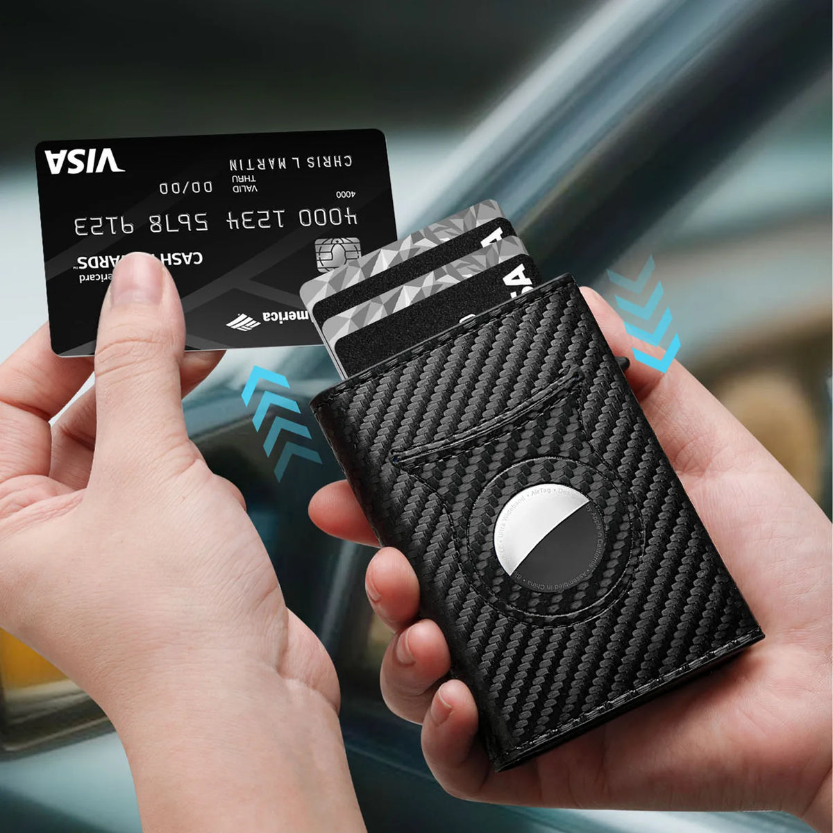 Porte-Cartes Homme RFID Compact et Magnétique