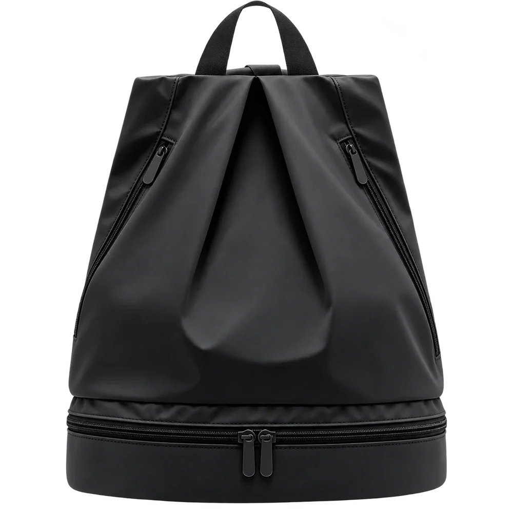 Sac à dos noir sur fond transparent