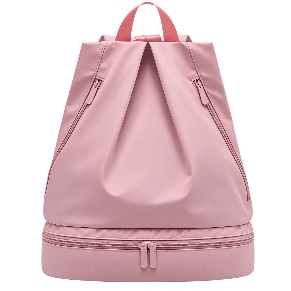 Sac à dos rose sur fond transparent