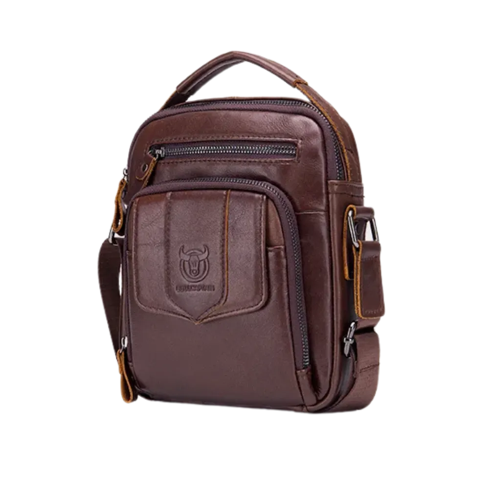 Sac Bandoulière Business avec Poignée en Cuir pour Homme