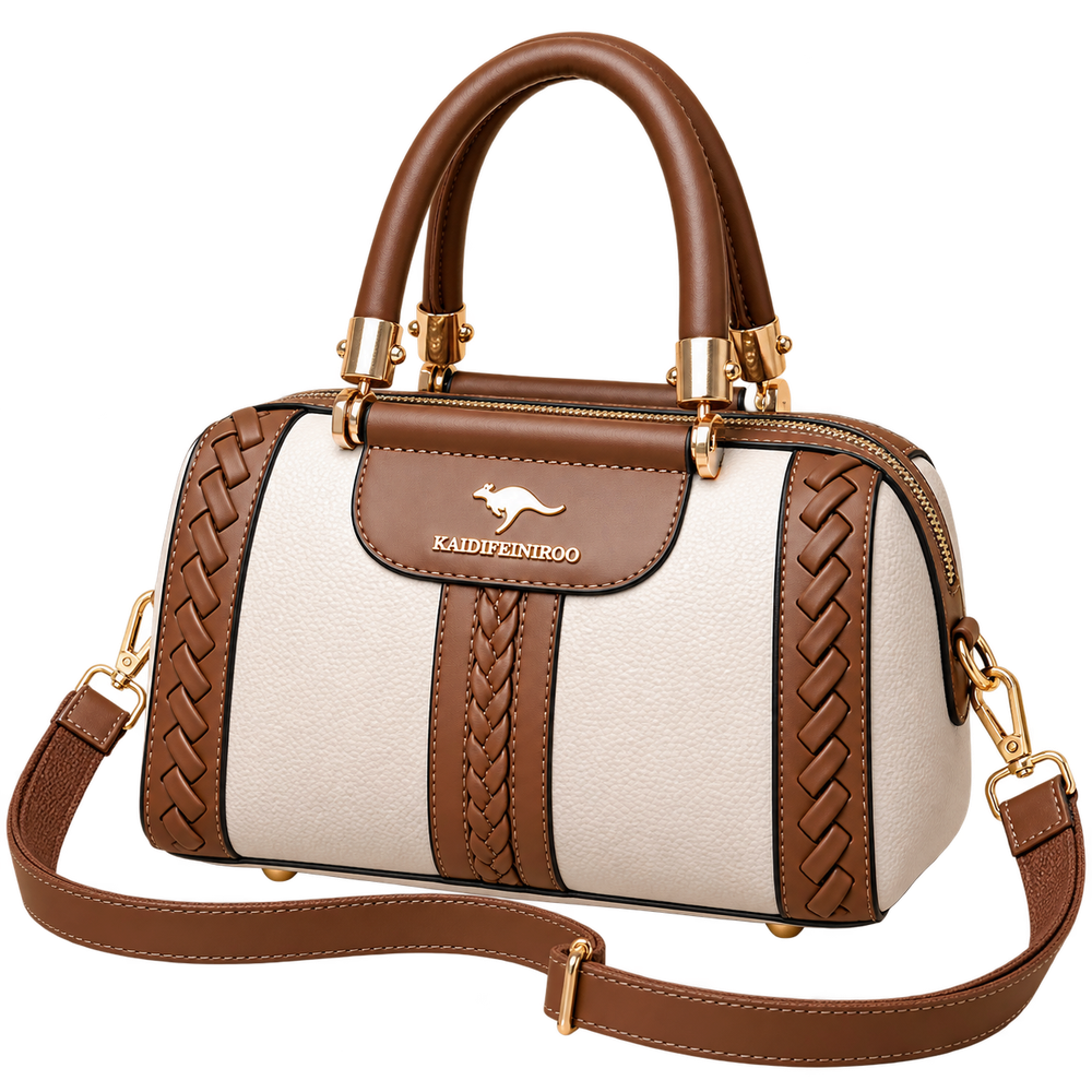 Sac Bandoulière Femme à Poignée Maëlle - Gris Clair