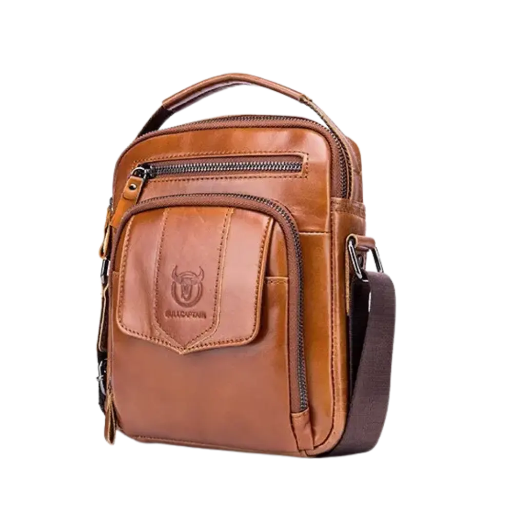 Sac Bandoulière Business avec Poignée en Cuir pour Homme