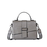 Sac Bandoulière Classique en Cuir à Motif Croco Femme