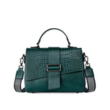 Sac Bandoulière Classique en Cuir à Motif Croco Femme